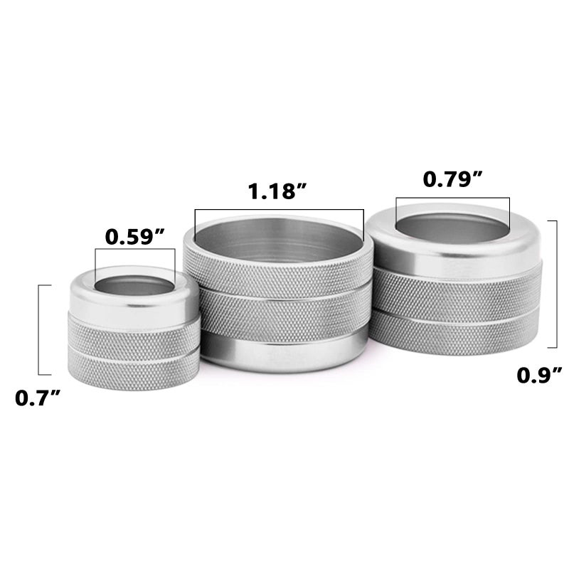 x xotic tech AC Control Radio Volume Knob Switch Button Ring Covers Trim Compatible with BMW X5 2014-2018, X6 2015â€“2019 F15 F16 (Silver) - 3pcs - Image 4